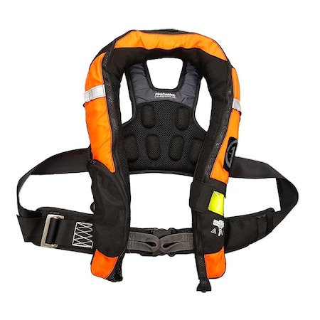 First Watch FW-40PRO Ergo Auto Inflatable PFD w/Harness - Hi-Vis Orange, Black FW-40PROHA-OB